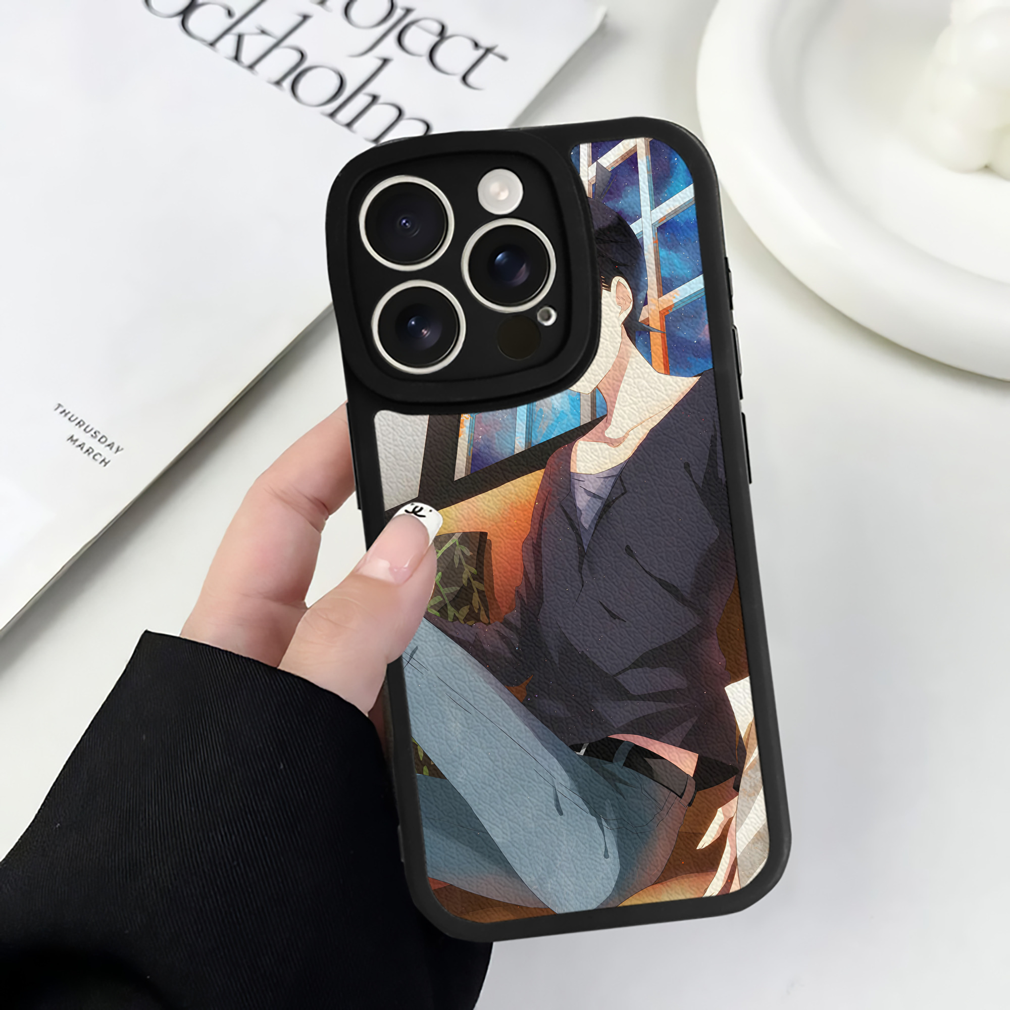（画像用） 名探偵コナン Detective Conan 【iPhone 16シリーズ対応】シリコンスマホケース（レザー調） 材質：シリコン